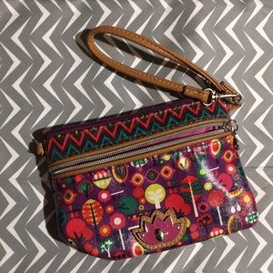Lily Bloom Forest Shrubs wristlet